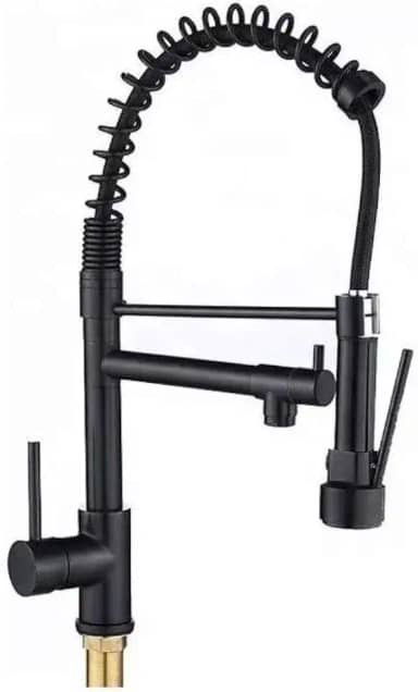 Torneira Gourmet Para Cozinha Monocomando Preta Fosca Black