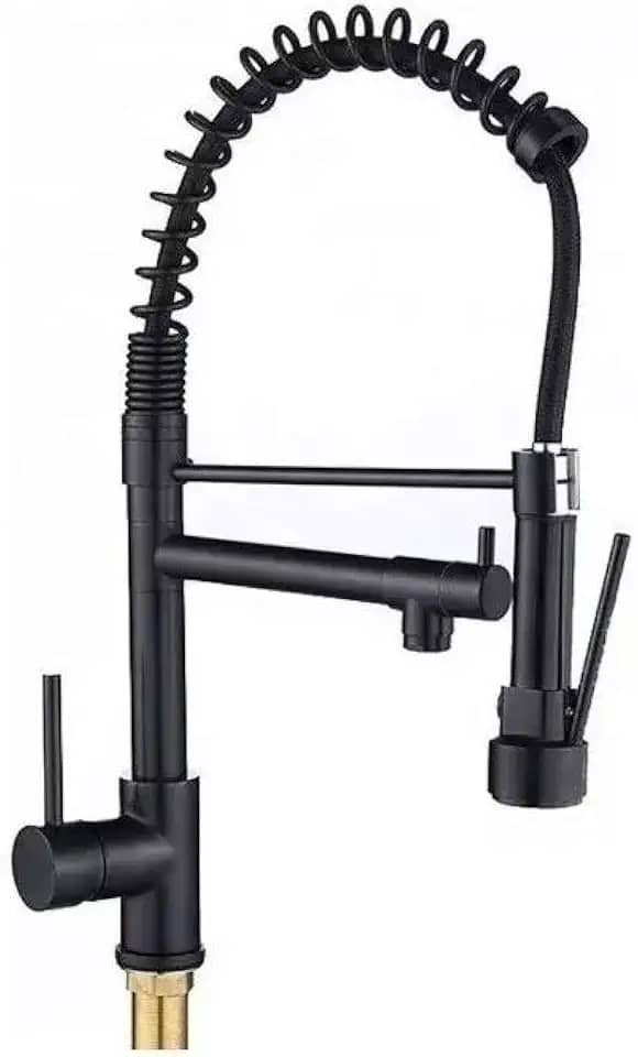 Torneira Gourmet Para Cozinha Monocomando Preta Fosca Black