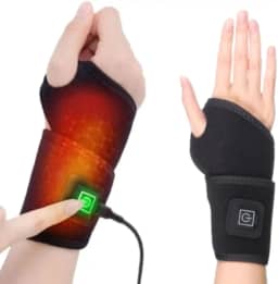 Munhequeira luva de Pulso Ortopédica Térmica, 3 Níveis de Temperatura, Alívio para Tendinite, Síndrome do Túnel do Carpo e Lesões Esportivas, Preta.