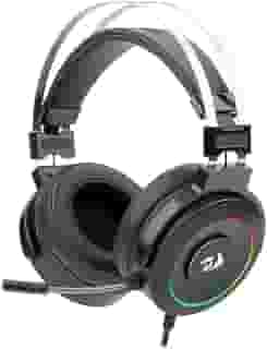 Headset Gamer Redragon Lamia RGB Preto USB Com Microfone e Suporte para Headset - H320RGB