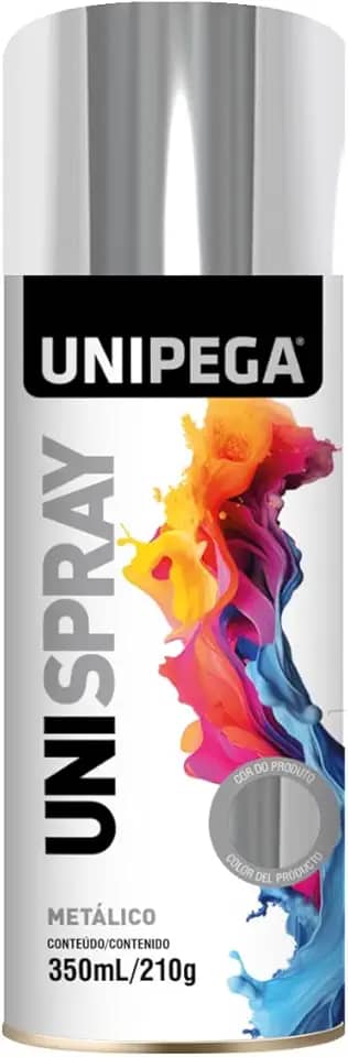 UNIPEGA TINTA SPRAY METALICA CROMADO 350ML/210G