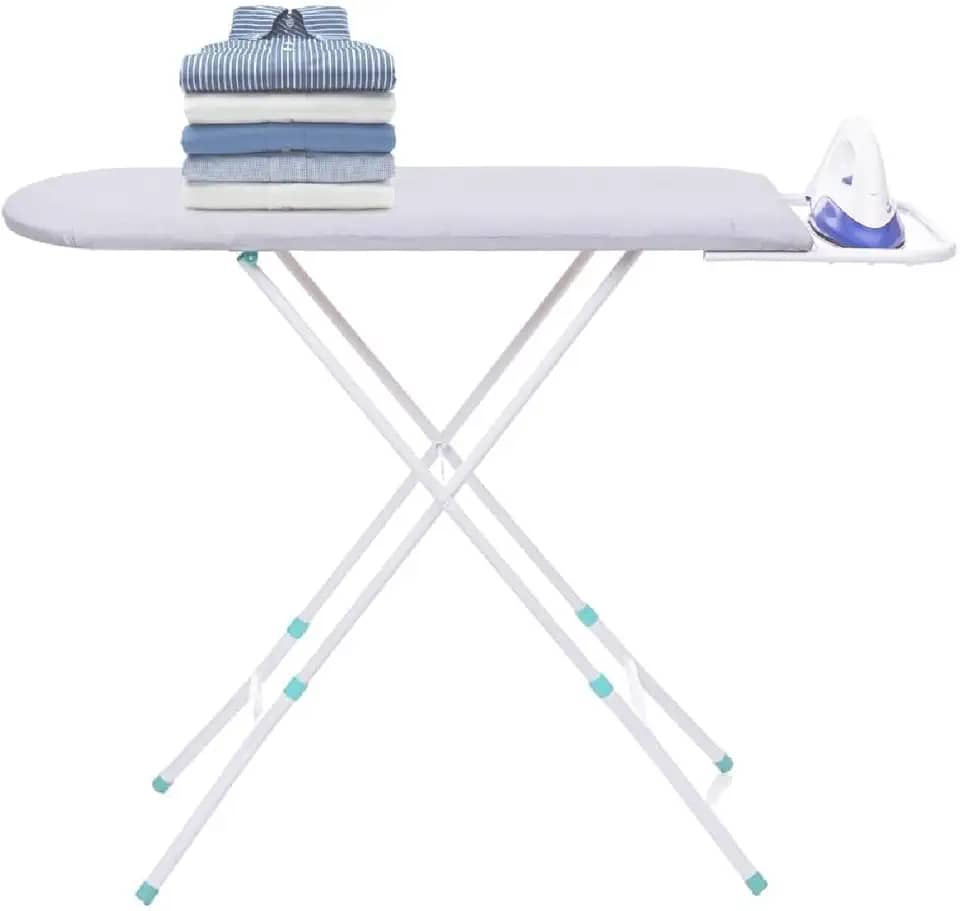 Tabua de Passar Roupa Com Suporte para Ferro Tecido Termico Mesa Passadeira