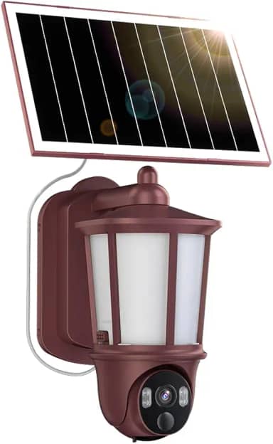 Camera Solar Inteligente de 3 Milhões de HD, Duração da bateria de 10400 mAh, Wi-Fi de Banda 2,4G, Rastreamento Automático de Rotação de 340 Graus, Visão Noturna Colorida, IP65 Impermeável