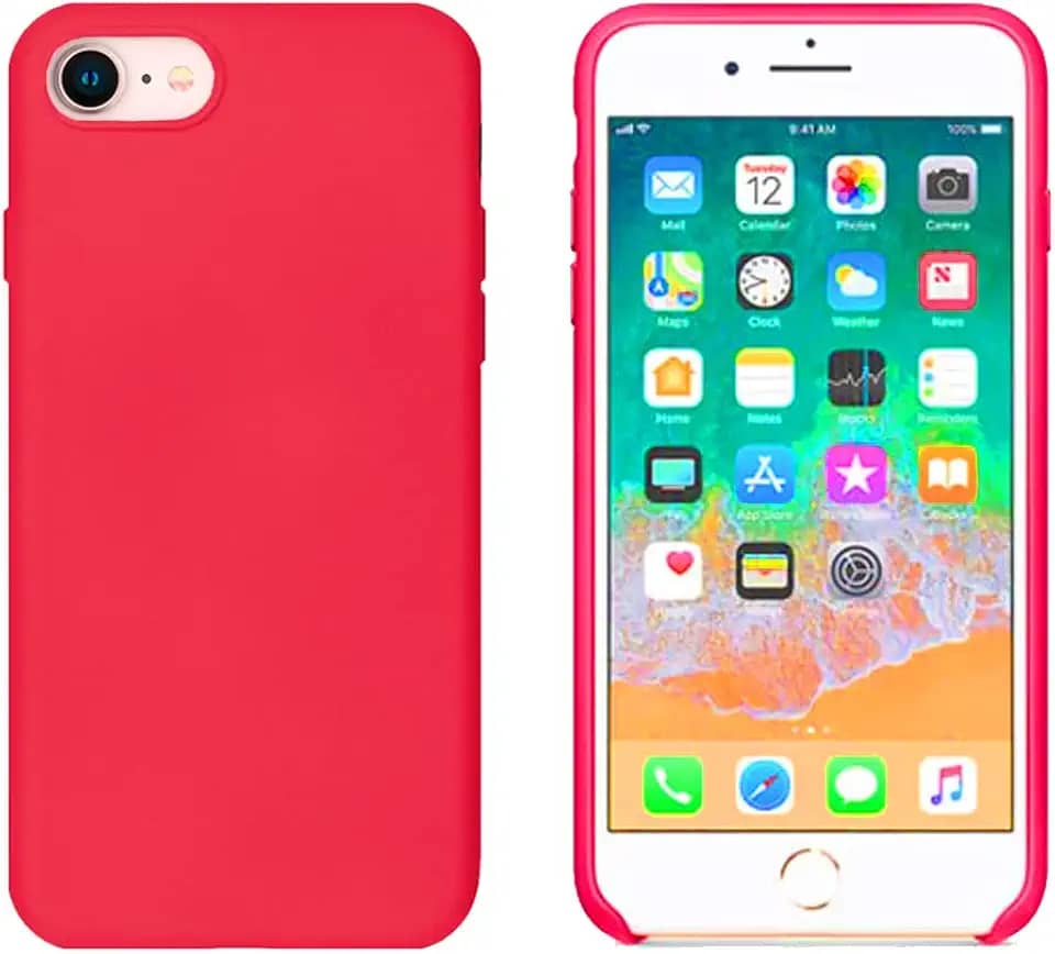 Case Capinha Colorida Capa Slim Flexível Aveludada Compatível Com iPhone 7/8 Vermelha,Preta, Laranja, Amarela, Azul, Rosa, Pink, Branca, Lilás, Marrom, Verde, Roxo ONYK (Rosa Pink)