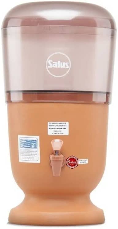 Filtro De Barro E Acrilico P/Água 4 Litros 1 Vela (Com Prata) Salus