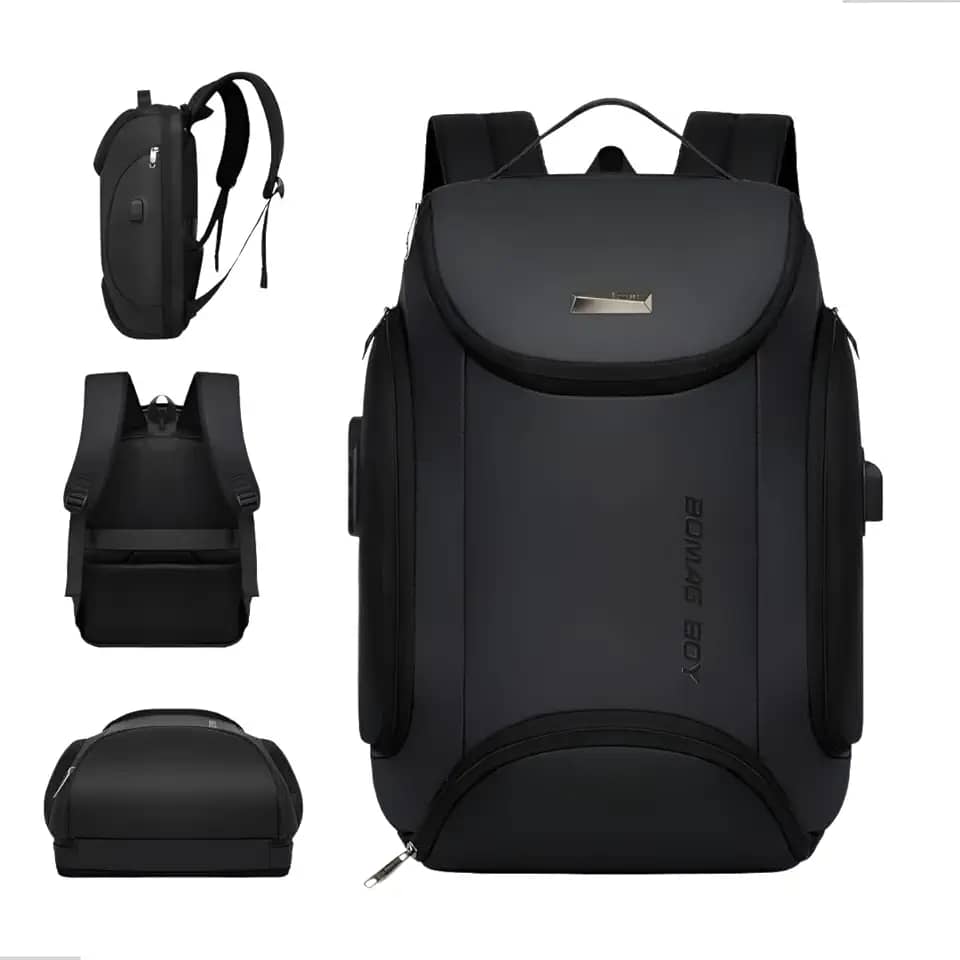Mochila Antifurto Masculina Impermeável com Cadeado USB Reforçada para Notebook 15" – Ótima para Quem Anda de Moto ou Toma Chuva, Resistente, Elegante, Design Moderno para Trabalho, Viagem, 40L