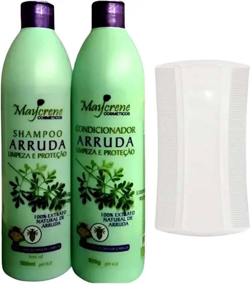 Shampoo E Condicionador De Arruda Mata Piolhos E Lêndeas Maycrene