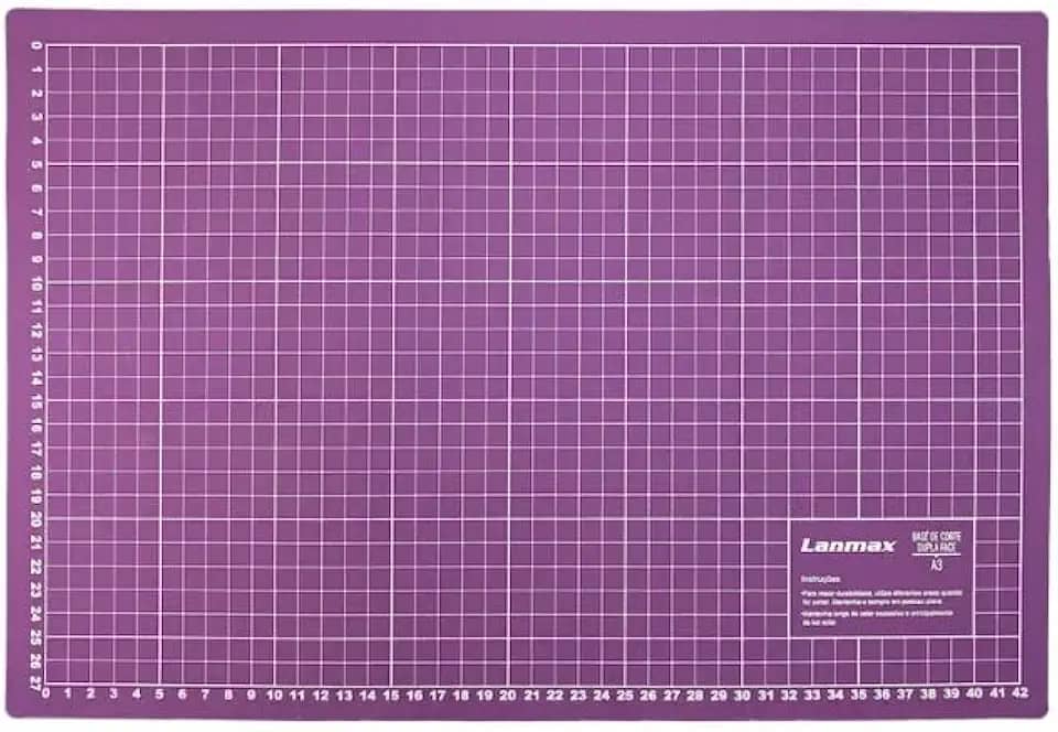 Base De Corte Dupla Face 27x42 A3 Lilás Roxo Patchwork Artesanato Scrapbook Lanmax