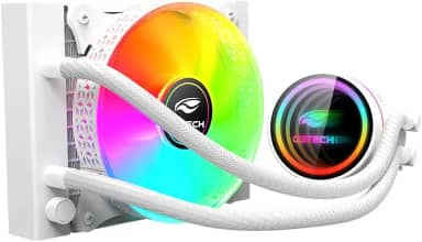 Water Cooler Gamer C3Tech FC-W120WHRGB Branco 120mm com Iluminacao RGB, refrigerado a Agua, Compativel com Processadores Intel e AMD