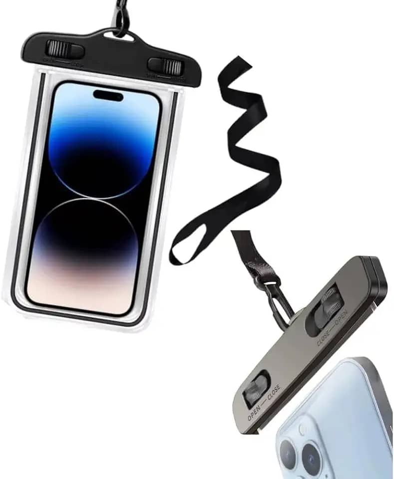 "Capa Bolsa Protetora Celular à Prova D’Água Universal Touch Screen Mergulho Cor Preta"