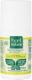 Desodorante Roll-On sem Alumínio, Natural, Vegetal e Vegano, Coco e Toranja, Boni Natural, 55ml