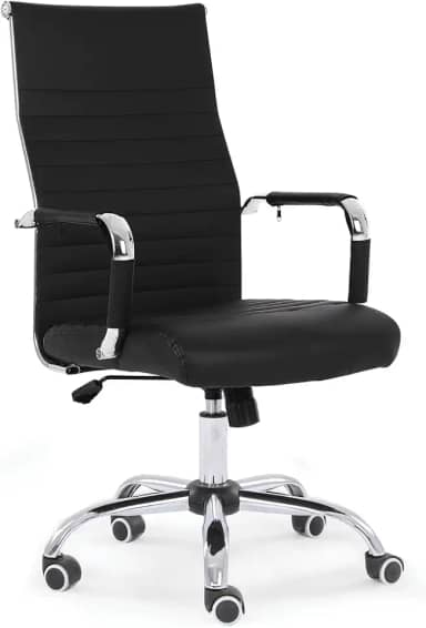 Moob Cadeira de Escritório Presidente Chicago Giratória Com Sistema Relax Preta