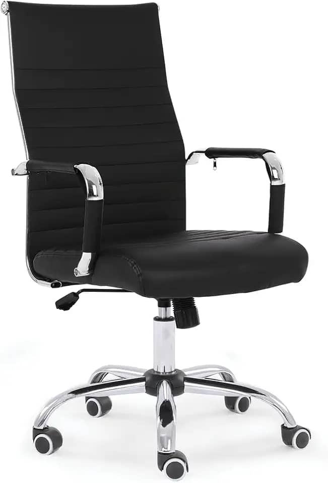 Moob Cadeira de Escritório Presidente Chicago Giratória Com Sistema Relax Preta