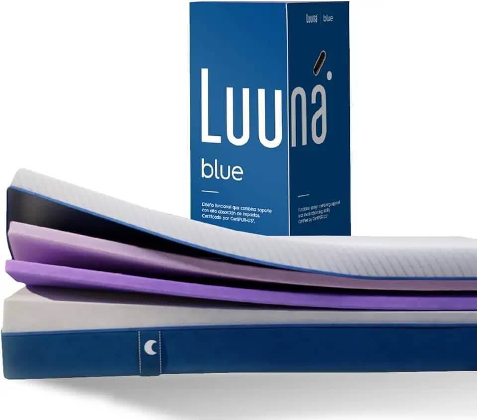 Colchão Casal Luuna Blue, Garantia 10 Anos, Firme Confortável, Bloqueio de Movimentos - 138x188cm