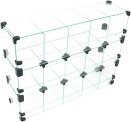 Baleiro Expositor Preto de Vidro - 0,60 x 0,45 x 0,15m