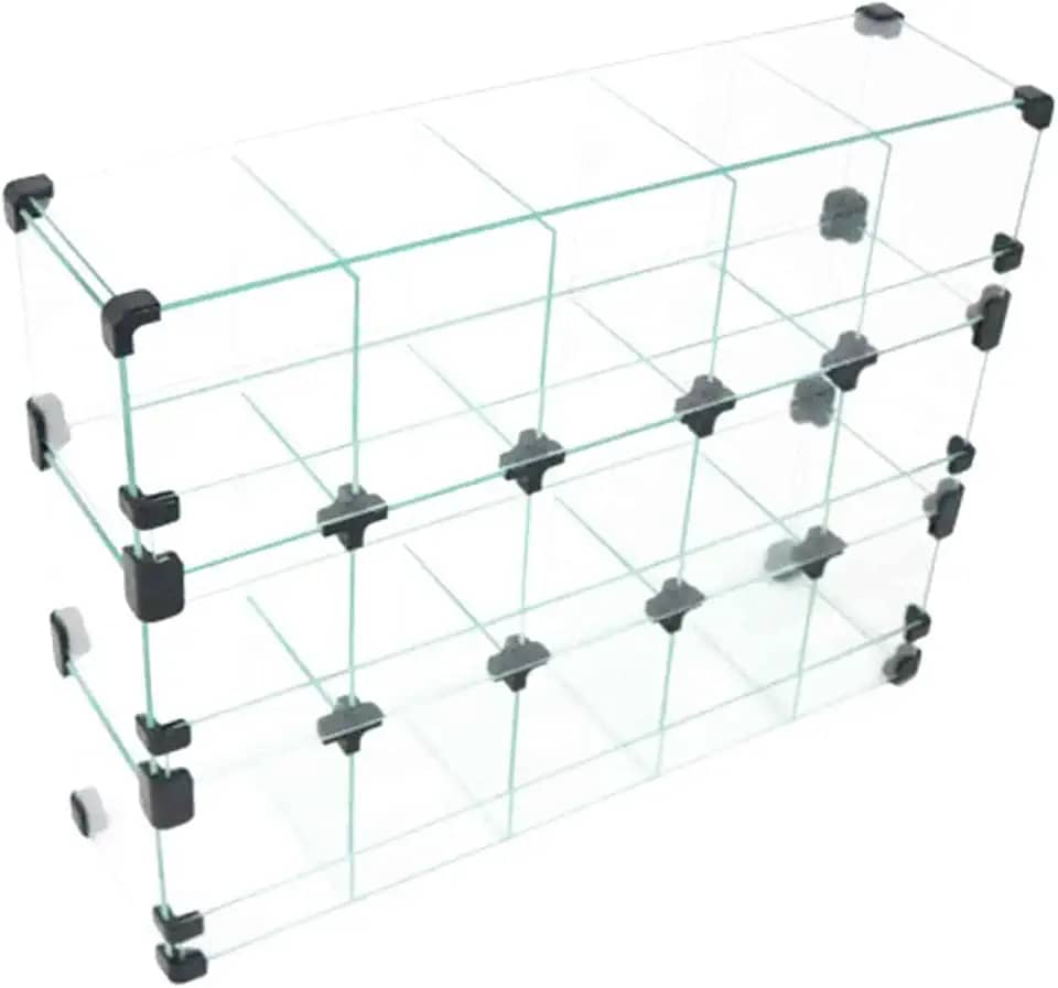 Baleiro Expositor Preto de Vidro - 0,60 x 0,45 x 0,15m