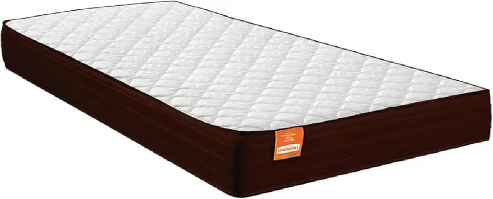 Colchão Solteiro Molas Qatar 88x188x22cm Marrom/Branco - Suporta até 200kg por Pessoa