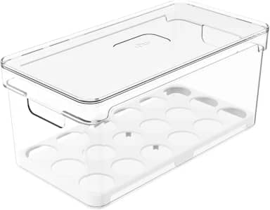 Ou Organizador de ovos com tampa 36un Natural Linha Clear Fresh