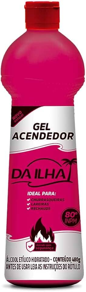 Álcool Gel Acendedor 80ºinpm Da Ilha 480g (Embalagem pode variar)