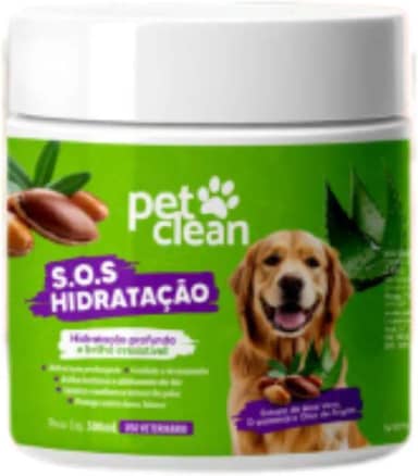 Pet Clean Máscara Hidratação S.O.S Tratamento Cães & Gatos | Cronograma Hidratação, Nutrição, Restauração Profunda Pelos (Hidratação Profunda - Verde)