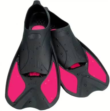 Nadadeira pé de pato para natação/mergulho, rosa e preto, tamanho M, (38 a 40 BR)