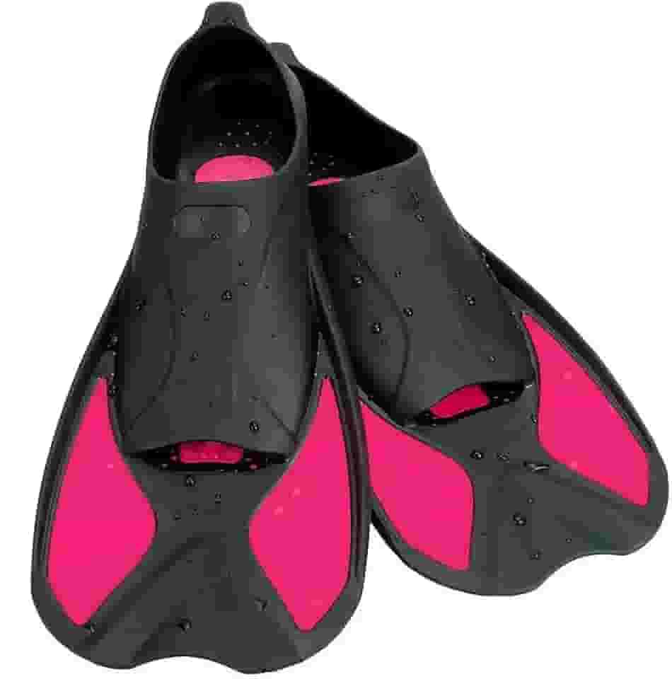 Nadadeira pé de pato para natação/mergulho, rosa e preto, tamanho M, (38 a 40 BR)