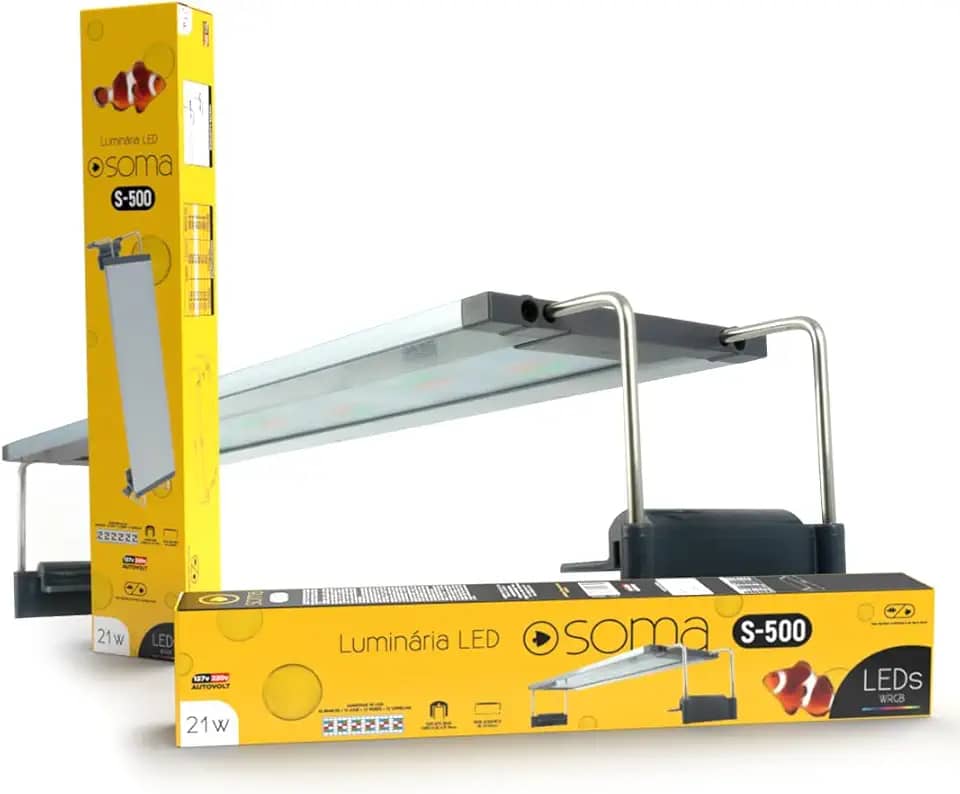 SOMA AQUÁRIOS Luminaria Led Soma S-500 (21W) Led Wrgb Autovolt