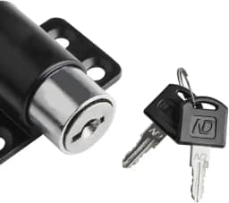 Trava Porta Trinco Com Chaves Ferrolho Fecho Portão Portas Janelas - (Preto)