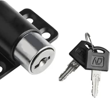 Trava Porta Trinco Com Chaves Ferrolho Fecho Portão Portas Janelas - (Preto)