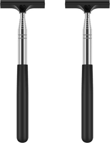 2 peças de limpador de rodo telescópico de carro, rodo de lateral de carro de 97 cm, rodo de janela de carro com alça retrátil, mini rodo de para-brisa para retrovisor de veículo de