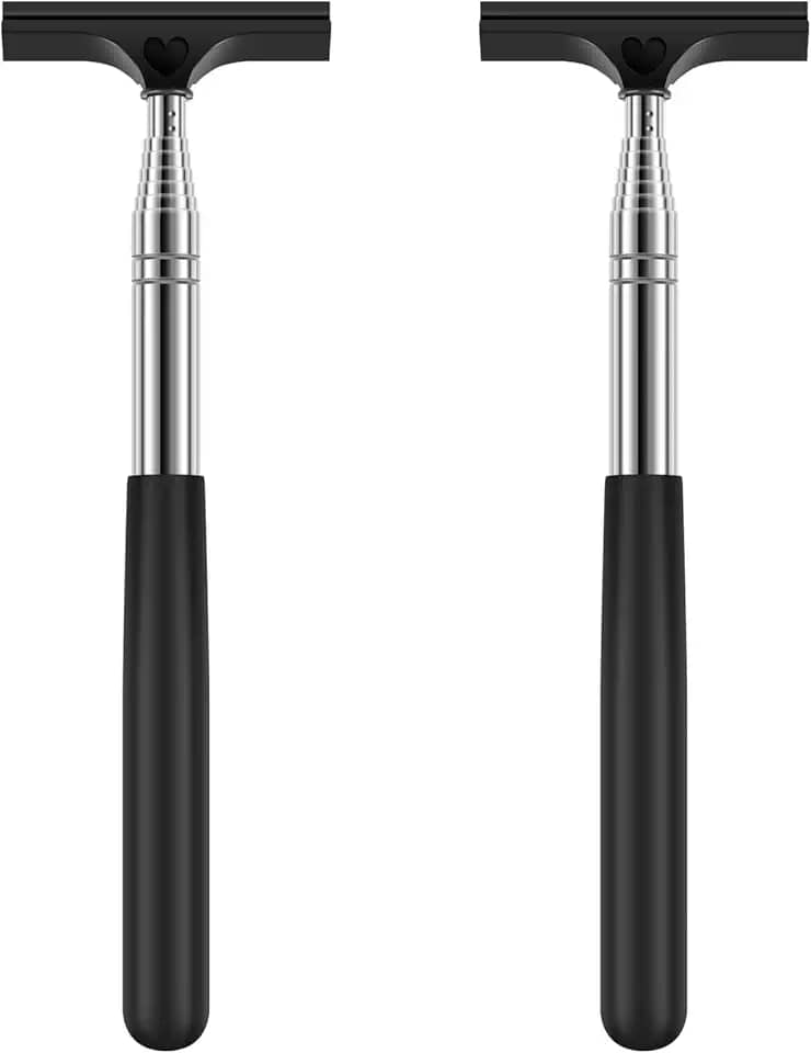 2 peças de limpador de rodo telescópico de carro, rodo de lateral de carro de 97 cm, rodo de janela de carro com alça retrátil, mini rodo de para-brisa para retrovisor de veículo de