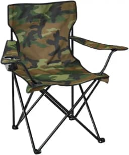 Cadeira Dobrável Camping Pesca Praia Com Porta Copo E Bolsa Camuflado