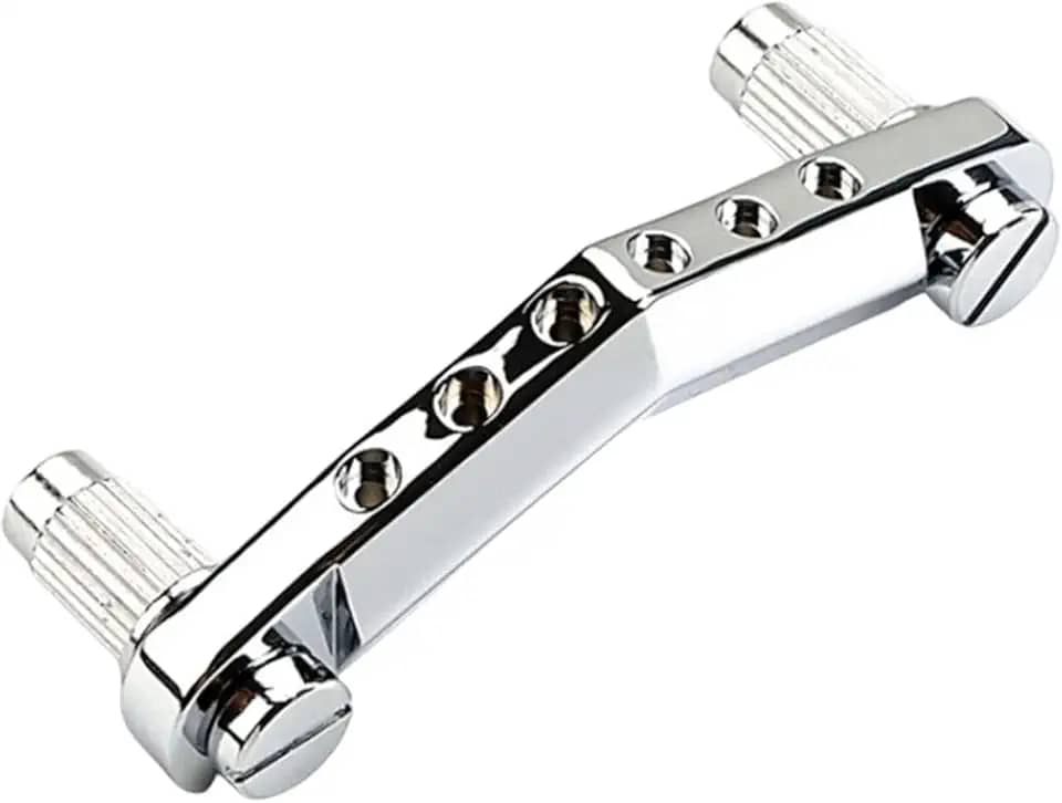 KiBcsLic Ponte fixa de guitarra com barra de parada para guitarra elétrica de 6 cordas, ponte rígida de desempenho confiável e estável, substituição em formato