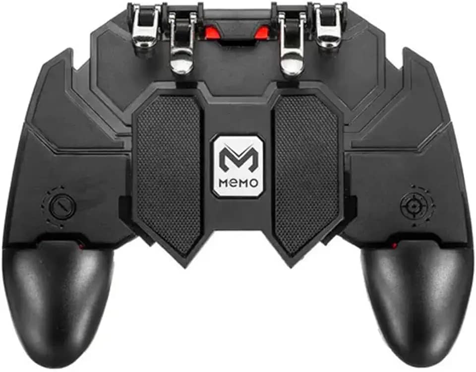 Controle Gamepad Memo AK-66, 4 Gatilhos para Celular, Compatível com PUBG e Free Fire, Ajustável 4,7-6,5 Polegadas