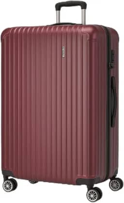 Mala de Viagem Holysun, Rígida, 4 Rodas Giratórias (Vermelho, Grande)