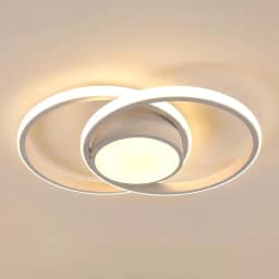 BEMMY Luminária de Teto, Lustre Redondo, Quarto, Cozinha, Sala de Estar, Decoração, Luz de Teto Regulável, Lustre de iluminação tricolor 85-265V (Branco)
