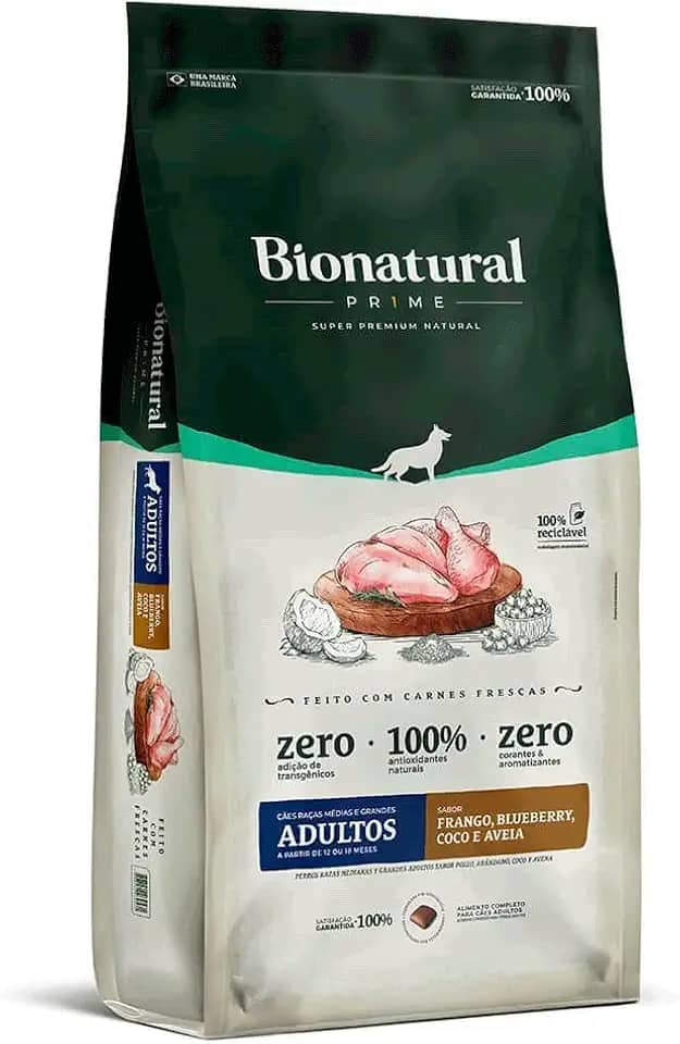 Bionatural Prime - Frango Cães De Raças Méd/Grand Adultos 10,1kg