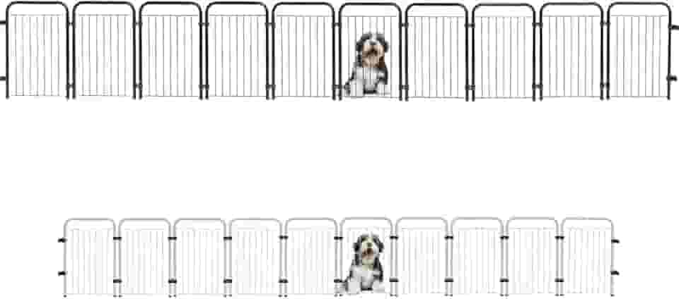 Cercado Caes Pet Cachorro Grade Cerca 10 Módulos 51cm Altura (Preto)