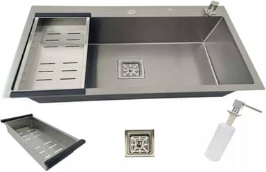 Cuba Gourmet Quadrada Grande Aço Inox 304 Escovada 78x45cm