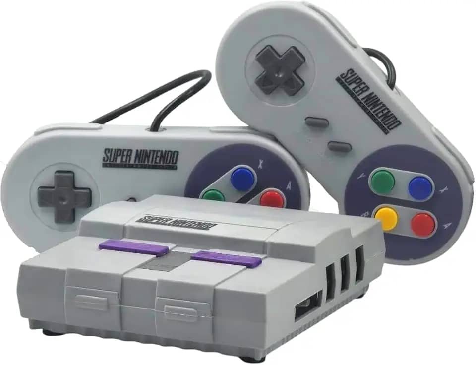 Game Retro Mini Super Nintendo + 93 mil Jogos + 2 Controles + Pack com todos os Jogos de Snes (Controles SNES)