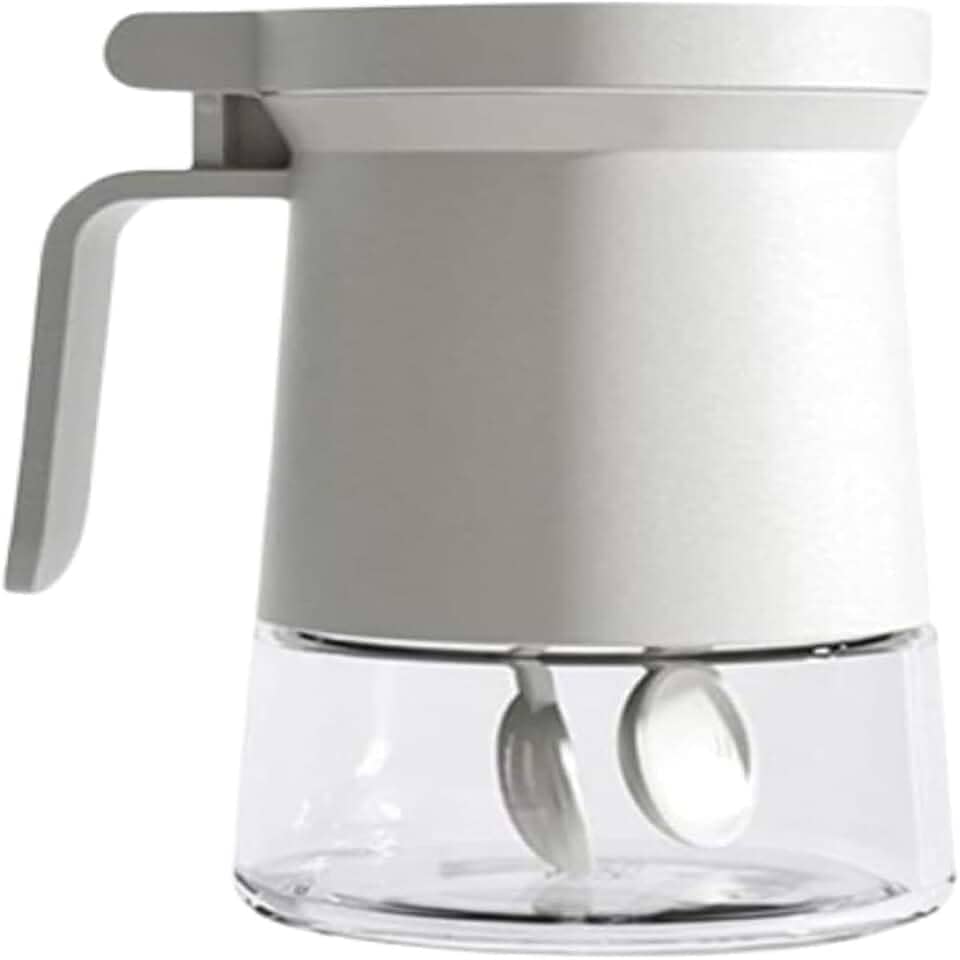 Pote para Temperos e Açúcar com Tampa e Colher, 350ml, Design Moderno com Alça