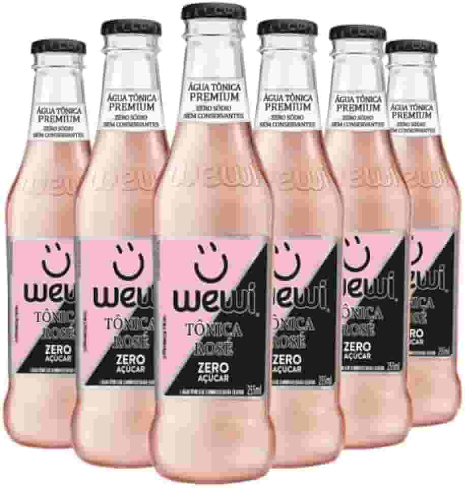 Água Tônica Rosé Zero Açucar 255ml pacote com 6 unidades
