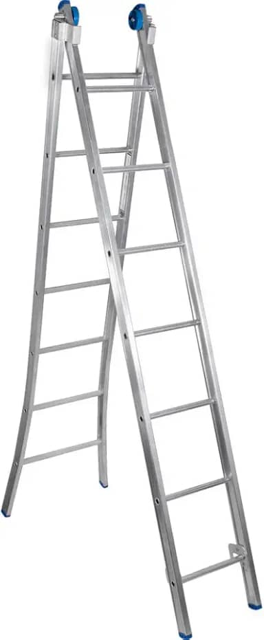 Escada Profissional Articulada e Extensivel 7 Degraus 2X7 em Aluminio Capacidade 120kg