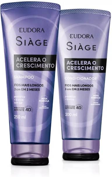Eudora Kit Siàge Acelera o Crescimento: Shampoo 250ml + Condicionador 200ml
