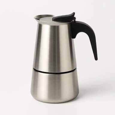 Cafeteira Italiana Inox 200ml para 4 Xícaras – Café Forte e Aromático com Design Compacto e Seguro