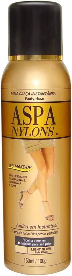Aspa Nylons Maquiagem Spray para Pernas 150ml - LIGHT GLOW - PELE CLARA