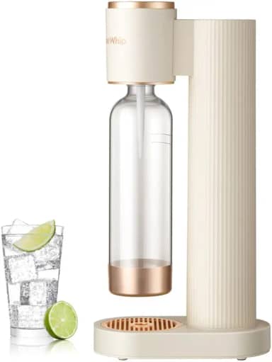 GreatWhip Máquina De Fazer Água Com Gás E Refrigerante Para Uso Doméstico Garrafa Carbonatação 1L Bpa Compatível Qualquer Carbonatante Troca Co2 60L Rosca (Não Incluído) Branco