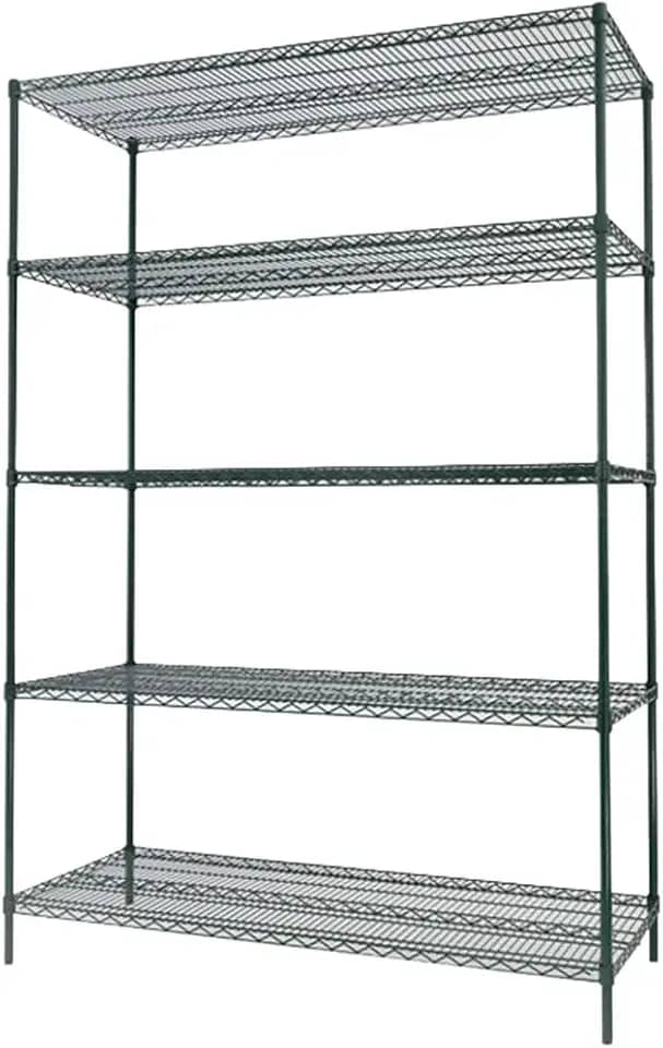 Estante aramada branca com 5 prateleiras para câmara fria - 67Lx37Px188A cm