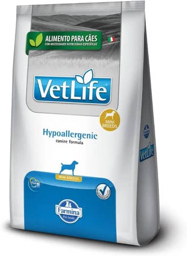 Vet Life Hypoallergenic para Cães Adultos de Raças Mini e Pequenas 2Kg