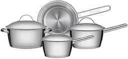 Jogo de Panelas com Fundo Triplo 4 Peça Tramontina Inox, 65650270